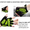 thumbnail image 4 of Guantes de ciclismo Guantes de bicicleta para hombres/mujeres - [Almohadilla de gel de 5 mm] Guantes de ciclismo Guantes de bicicleta de medio dedo Guantes de ejercicio para ciclismo/levantamiento de, 4 of 5