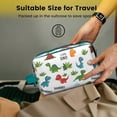 thumbnail image 5 of Toiletries Bag,White Dinosaurs Volcanoes Leaves Pattern Mens Womens Toiletry Bag Bathroom Bag,Waterproof Toiletry Travel Bag Dopp Kit Shaving Bag 11x6.3x5.1 Inch, 5 of 5