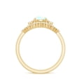thumbnail image 3 of Rosec Jewels Vintage Style Ethiopian Opal Wedding Bridal Ring Set of 3 - AAA Quality - Opal Diamond Engagement Ring with Enhancer, 14K Yellow Gold, US 6.00, 3 of 10