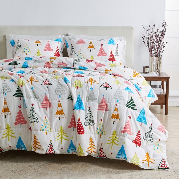 2-Piece Winter-Printed Down Alternative Comfort Set with Shams (Twin / Twin XL, Happy Hillside)
