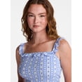 thumbnail image 4 of No Boundaries Ruffle Tank Top and Shorts Sleep Set, 2-Piece, Women's XS-XXL, 4 of 5