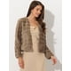 thumbnail image 2 of Abrigo mullido de piel sintétisin cuello chaquerecortacálide invierno pamujer Caqui L, 2 of 6