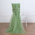 thumbnail image 2 of BalsaCircle 50 Sage Green Extra Premium Chiffon Chair Sashes Bows Ties Ceremony, 2 of 7