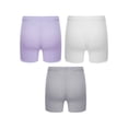 thumbnail image 2 of TTAO 3 Pack Girls Dance Shorts Safety Panties Under Dress Shorts Undershorts Underwear 2-14Y Gray&White&Purple 11-12, 2 of 3