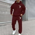 thumbnail image 2 of heyac Mens Track Suit Pants Long SleeveBig and Tall Autumn Winter Casual Outfits Oversized Long Sleeve Hoodies Sweatshirt and Sweatpants Set, 2 of 4