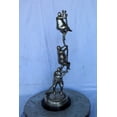 thumbnail image 2 of Nifao Three Voluptuous Women Climbing a Rope Statue, Silver Finish – Home Decor Sculpture, 12"L x 12"W x 32"H, 2 of 9