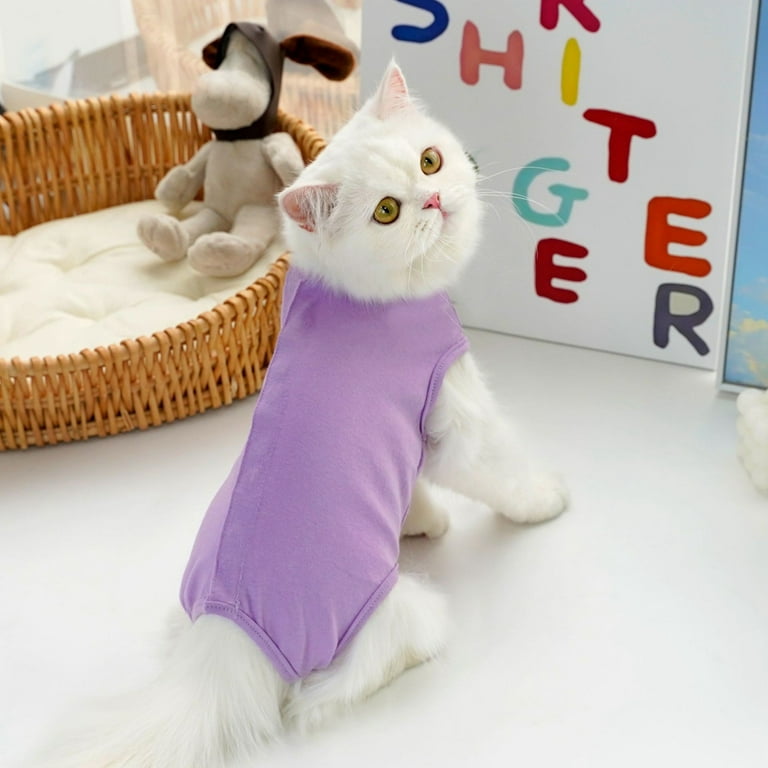 Cat Recovery Suits, Polyester E-Collar Alternative, Breathable