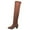 Brown, variant on Wensltd Women Fashion Over The Knee Boots Winter Trendy Retro Solid Color Long Calf Boots Comfortable Stylish Party High Heel for Women