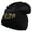 Black, variant on Artistic Aloha Logo Embroidered Big Size Superior Cotton Short Knit Beanie - Grey XL-3XL