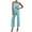 Sky Blue, variant on Strapless Jumpsuits for Women Dressy Sleeveless Bandeau Formal Romper One Piece Straight Leg Suit Pants