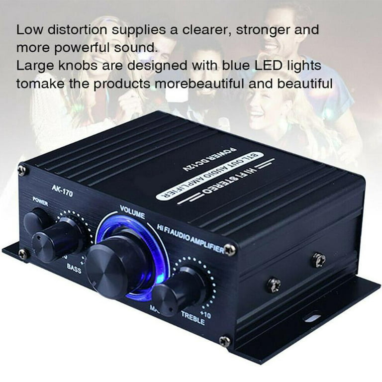 Mini Car Stereo Amplifier - 400W Dual Channel High Power Audio
