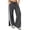 Dark Gray, variant on Edvintorg Women Pants Casual Plus Size Fashion Elastic Waisted Loose Wide Leg Trouser with Pocket Womans Clothes Navy S-3XL