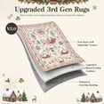 thumbnail image 6 of Lahome Christmas Rug,2'x3'Small Christmas Mat,Holiday Machine Washable Non Slip Christmas Xmas Decoration Kitchen Rug,Indoor Christmas Carpets for Living Room,Snowflake Rug,Beige, 6 of 9