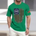 thumbnail image 2 of Hogleaql Patriotic American Flag Men’s T-Shirt, Patriotic 4th Of July Short Sleeve USA Graphic Shirt Crewneck Independence Day Casual for Men Tee Tops Green 3XL, 2 of 4