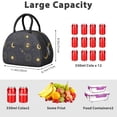 thumbnail image 4 of Ladies Gothic Constellation Lunch Box - Starry Night Design with Zipper Closure & Adjustable Strap, Insulated Reusable Leakproof Cooler for Work, 4 of 4