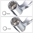 thumbnail image 4 of Llave de vaso de cabeza flexible de 12 puntos Uxcell, 10 mm x 11 mm, extremo de caja de doble giro, CR-V, 4 of 5