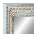 thumbnail image 4 of DecMode 32" x 48" White Carved Floral Wall Mirror, 4 of 8