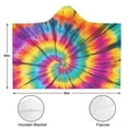thumbnail image 3 of Wearable Blanket,Colorful Rainbow Tie Dye Spiral Pattern Hooded Wearable Flannel Blanket for Adults & Teens,Winter Poncho Shawl Wrap Cape Cozy Anti-Pill,60"x80", 3 of 5