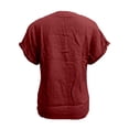 thumbnail image 6 of Womens Summer Tops T Shirts Loose Fit Short Sleeve V Neck Going Out Shirts, 6 of 6