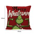 thumbnail image 2 of Grinch Printed Pillow Cover Christmas Bed Car Sofa Decoration, 2 of 2