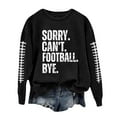 thumbnail image 1 of WEAIXIMIUNG Chandail Camouflage Femmes Femmes Décontracté Léger Col Rond Chandails Manches Longues Football Graphique Imprimé Chandail à Enfiler Chandails Blouse Haut, 1 of 4