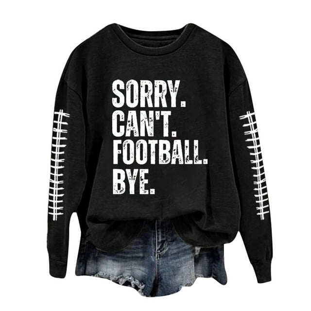 WEAIXIMIUNG Chandail Camouflage Femmes Femmes Décontracté Léger Col Rond Chandails Manches Longues Football Graphique Imprimé Chandail à Enfiler Chandails Blouse Haut