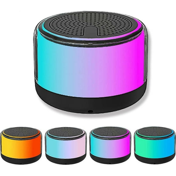 Portable Bluetooth speaker, wireless RGB LED speaker, TWS pairing, HD sound, TF card support, mini for travel, outdoor, party