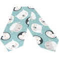 thumbnail image 2 of Coolnut Table Runner 13"x90", Penguin Sheep and Bear Washable Table Cloth Runner for Holiday Home Wedding Table Top Decoration, 2 of 5