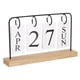 thumbnail image 1 of Calendario Perpetuo de Madera Vintage, Calendario de Páginas Giratorias para Mostrar el Mes y la Fecha en la Oficina o Escritorio, Negro, 1 of 6