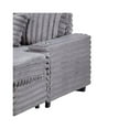 thumbnail image 3 of Symphony 67"W Gray Corduroy Fabric Sofa Chaise Lounge Chair w/Cupholders+USB, 3 of 5