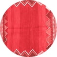 thumbnail image 1 of Ahgly Company Machine Washable Indoor Round Oriental Red Traditional Area Rugs, 4' Round, 1 of 4