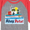 thumbnail image 3 of Pete The Cat - Ahoy Pete - Toddler And Youth Raglan Graphic T-Shirt, 3 of 7