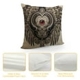 thumbnail image 4 of ARISTURING  Pillow Case Soul Love Ornate Mystic Eye Inside Heartwith Black Heart Masonic Occult Wings White Design Christian Farmhouse Decorative Throw Pillows Covers 16"x16" for Bed Couch Decorations, 4 of 5