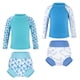 thumbnail image 1 of BIG ELEPHANT Paquete de 2 Trajes de Baño Unisex de Manga Larga con Protección Solar UPF 50+ y Pañales de Natación Incorporados para Bebés y Niños Pequeños, Tallas XS-XXL, 1 of 9