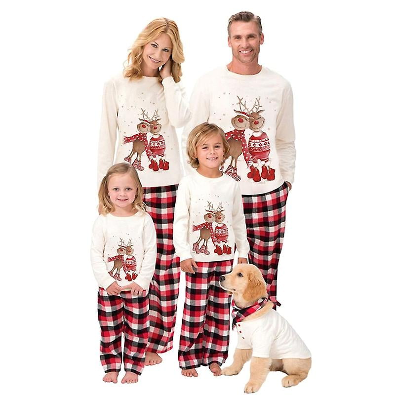 Clothing Set Compatible For Family Christmas Pajamas Mother Kids Mom ...