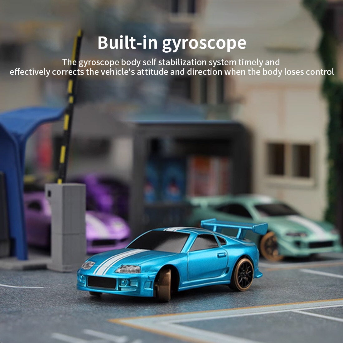 Turbo Racing 1:76 Mini Full-Scale RC Drift Car, Electric Remote Control Car with P31 Controller, DIY Shells, Type-C Charging & 40min Runtime – Desktop Toy for Adults