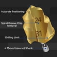 thumbnail image 2 of 3 Pcs Step Drill Bit Set for PPR Expansion Repair, HSS Titanium Hole Drill Bit Water Pipe with 1/4 Inch Hex Shank, Universal Size 1/2" 3/4" 1'' Hole Opening Tapered Drill Bits, 2 of 8