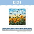 thumbnail image 2 of 10 Inch Wall Clock Battery Operated Square Clock for Office, Kitchen, Outdoor, Living Room,Oil Painting Sunflowers Pattern, 2 of 4