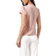 thumbnail image 3 of Blusa de satén con pliegues en la parte delantera y cuello en V, de manga corta, para mujer, color rosa polvo, talla M, 3 of 6