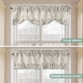 thumbnail image 5 of Black Beige Fall Tie Up Valance Curtains for Windows, Kitchen Curtains Window Treatments, Thanksgiving Eucalyptus Leaves Art Short Window Shades Valances for Bedroom Bathroom Cafe 42"x12", 5 of 8