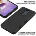 thumbnail image 3 of LG Stylo 5 Phone Case Stylish Dual Layer Hard PC Back & TPU Rubber Soft Silicone Gel Full Body Protective Hybrid Armor Heavy Duty Tuff Grip Bumper Sturdy Shockproof Slim Cover [BLACK] for LG Stylo 5, 3 of 5