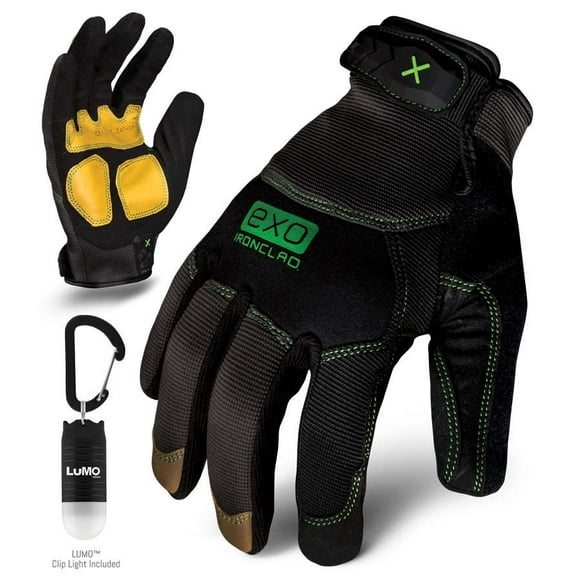 Ironclad Small Black EXO Leather Reinforcement Shop Gloves P/N EXO-MLR-02-S