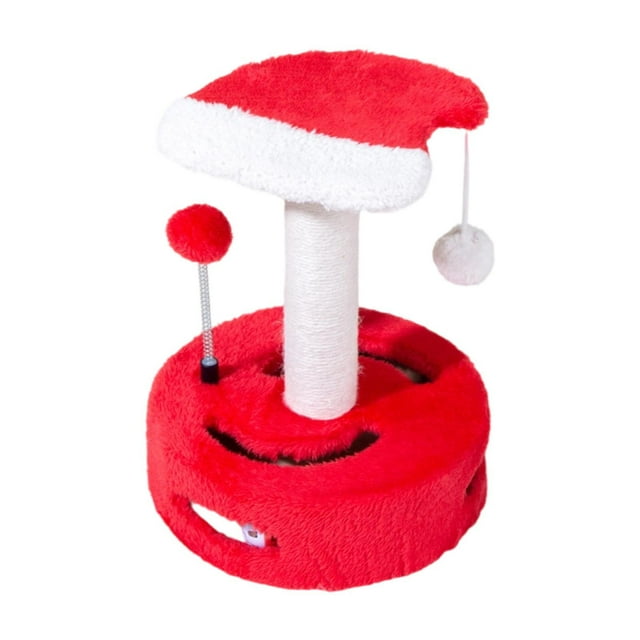 koolsoo Christmas Cat Scratching Post Cat Tree Stylish Gift Decoration Cat Scratcher