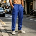 thumbnail image 2 of Jalioing Mens Cargo Sweatpants Solid Color Drawstring Elastic Waist Cuffed Joggers with Pocket Casual Outdoor Sport Pants, 2 of 7