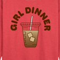 thumbnail image 2 of Instant Message - Iced Coffee Girl Dinner - Women's Lightweight French Terry Pullover, 2 of 6
