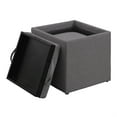 thumbnail image 3 of Convenience Concepts Designs4Comfort Park Avenue Single Ottoman with Stool, Soft Gray Fabric ( Pack of 2 ), 3 of 4