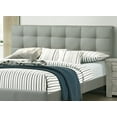 thumbnail image 3 of Generic Contemporary 1pc Full Size Bed Grey Polyfiber Tufted Headboard Platform Bedframe Bedroom Furniture, 3 of 9