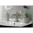 thumbnail image 3 of Kingston Brass KSD154KLBN Nautical One-Handle Single-Hole Bathroom Faucet with Deck Plate and Push Pop-Up Drain, Brushed Nickel, 3 of 7
