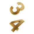 thumbnail image 1 of Licencia de Número de Puerta Autoadhesiva de Plástico Dorado 2 Uds. Perfecl, 1 of 8