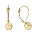 thumbnail image 7 of AVORA 14K Yellow Gold Polished 6mm Ball Lever-back Drop Earrings, 7 of 7
